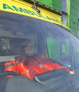 A Bariquin bariatric training mannequin or manikin being used in a training scenario